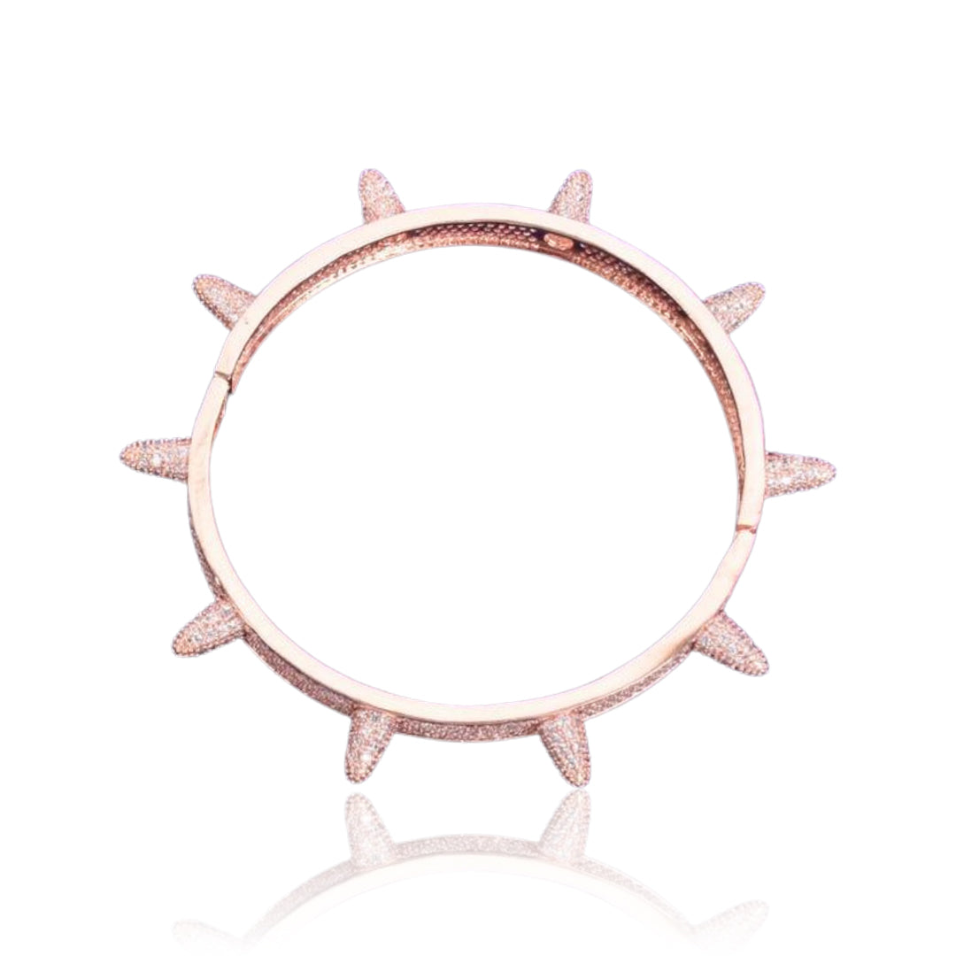 ICED SPIKED BANGLE BRACELET