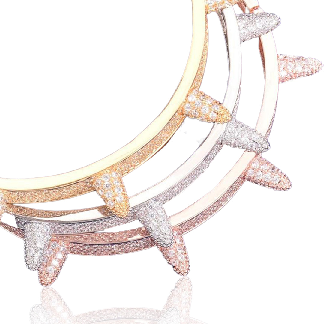 ICED SPIKED BANGLE BRACELET