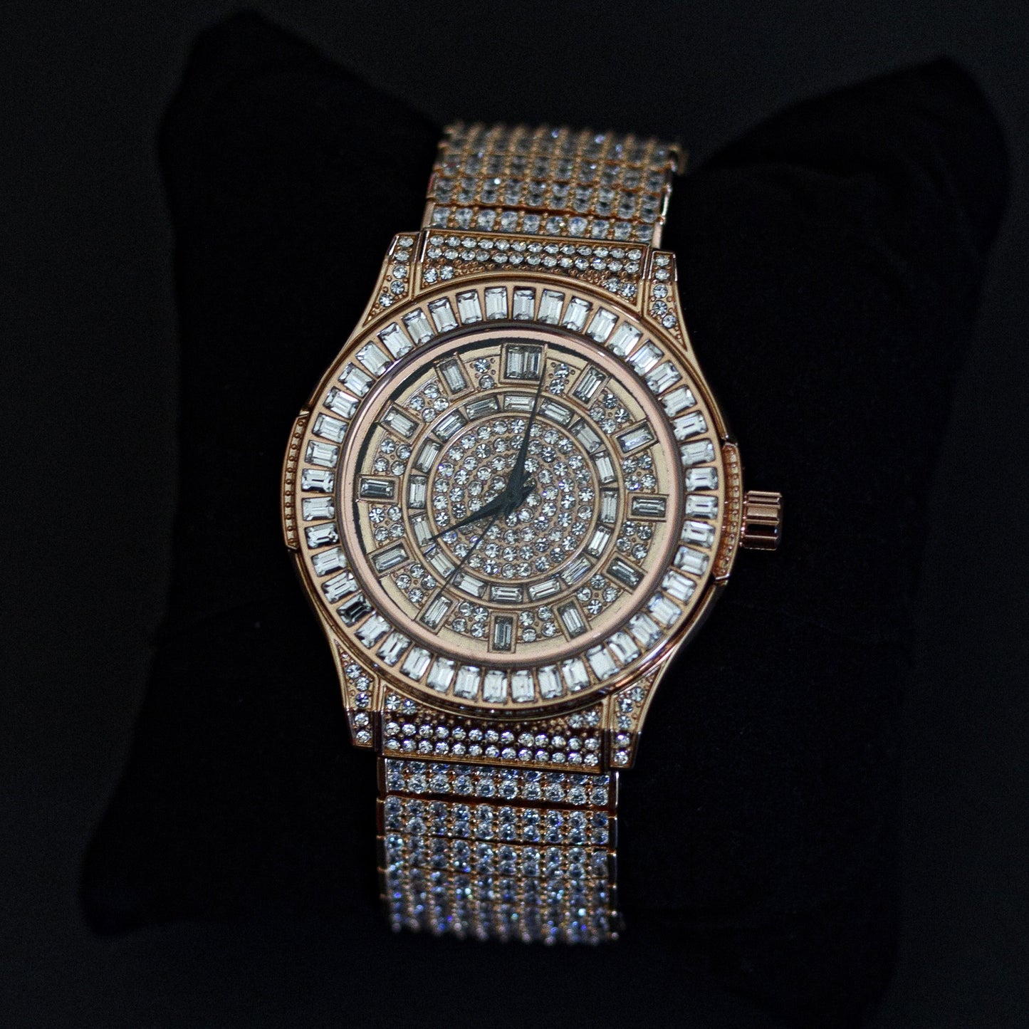 FLOODED BAGUETTE WATCH // ROSE GOLD