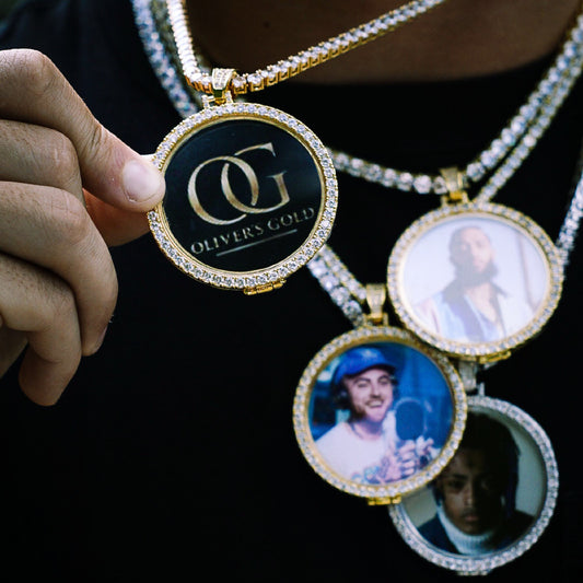 LARGE CUSTOM PHOTO MEDALLION + CHAIN