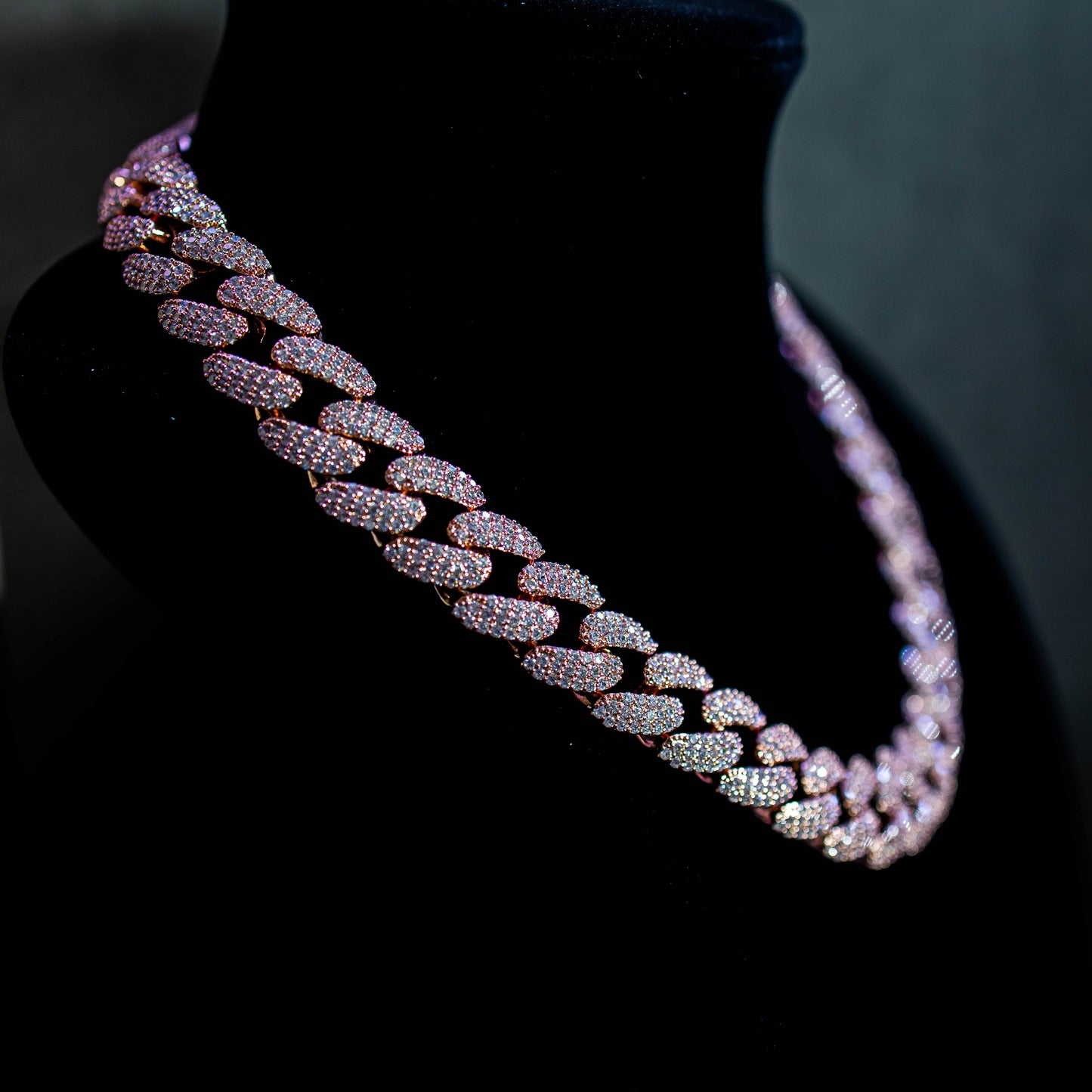 18MM ICED MIAMI CUBAN CHAIN IN ROSE GOLD