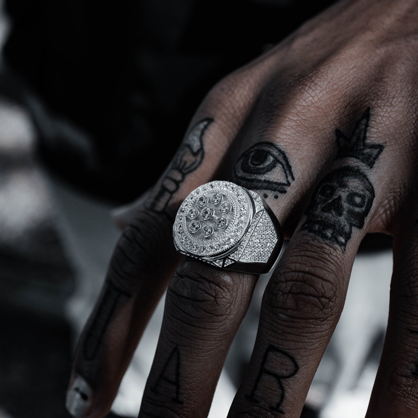 CHAMPION RING // ICED OUT WHITE GOLD