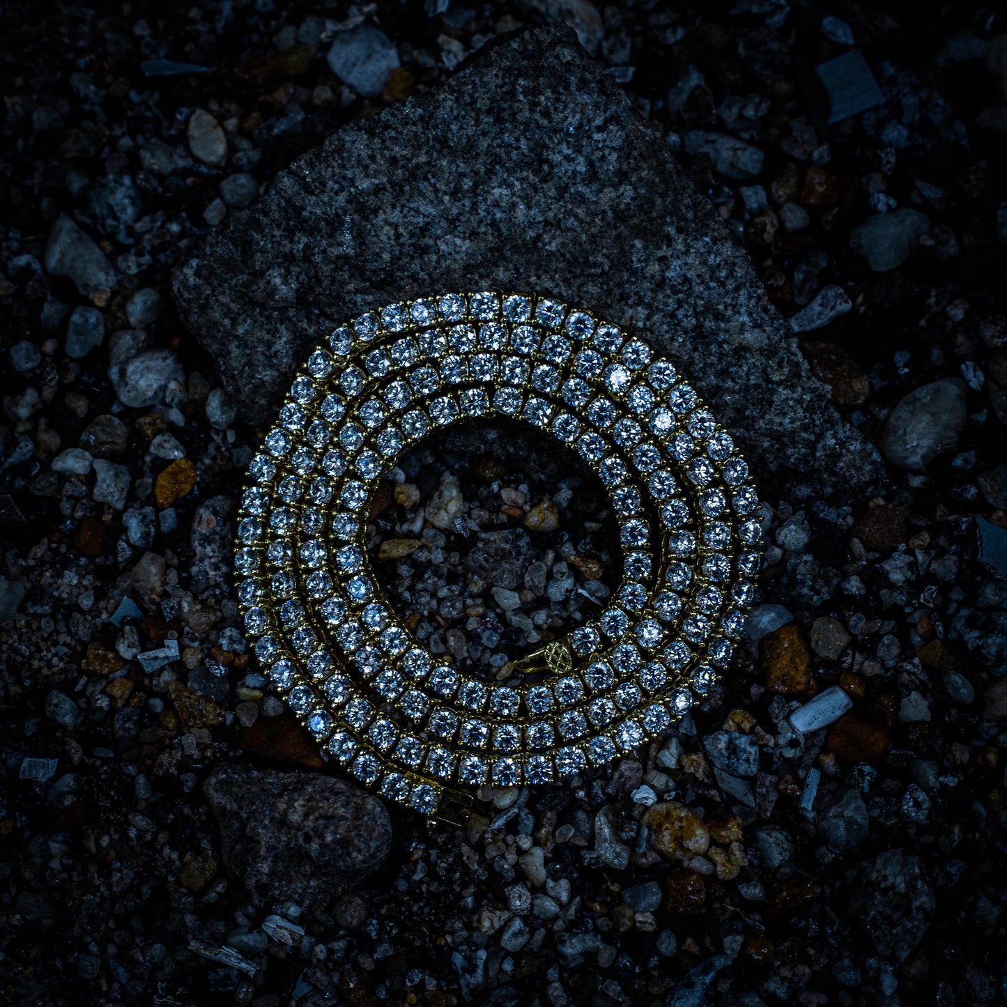 3MM ROUND CUT TENNIS CHAIN IN YELLOW GOLD