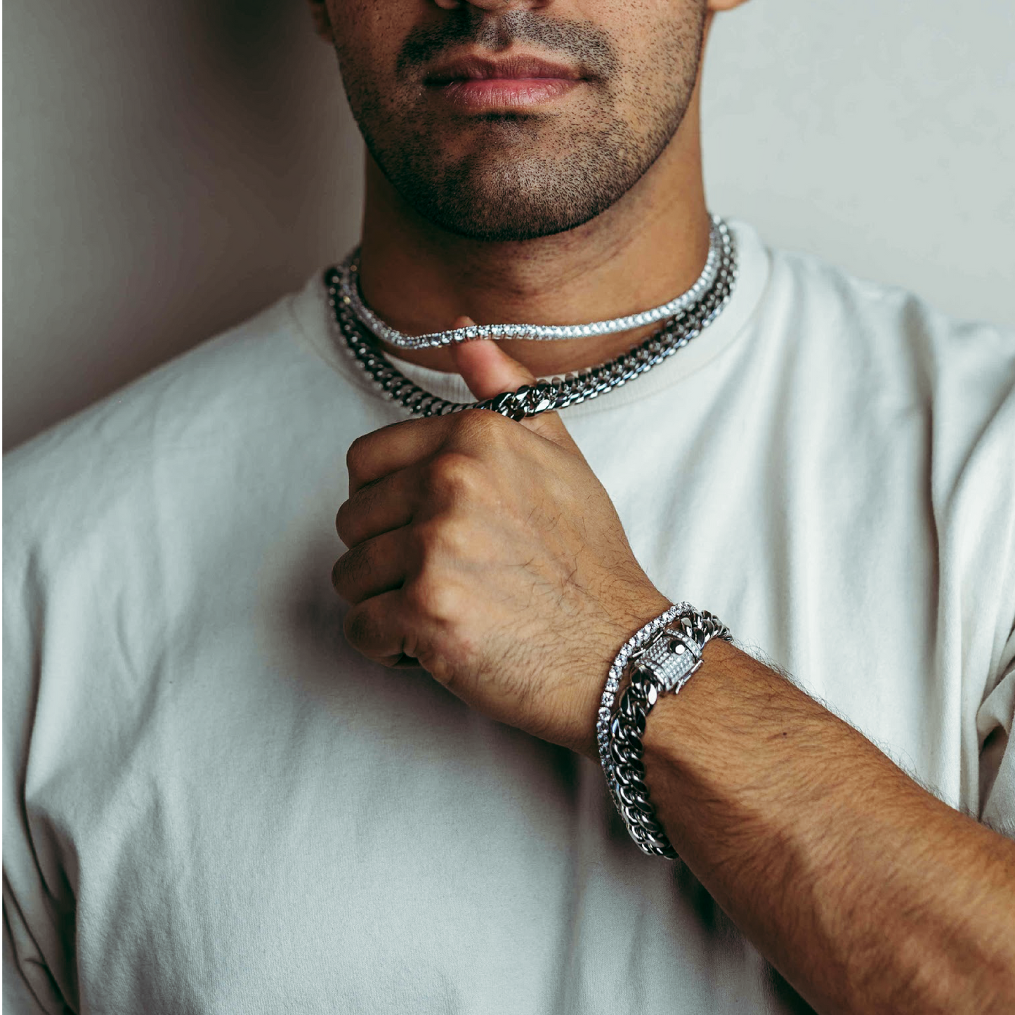 12MM PLAIN JANE CUBAN IN WHITE GOLD