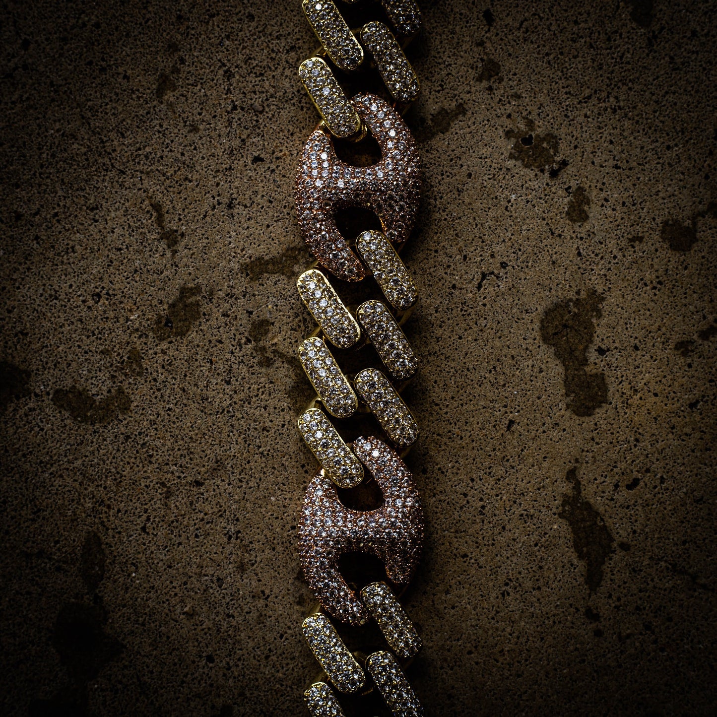 THE CUBAN X CHAIN // YELLOW X ROSE GOLD 18MM
