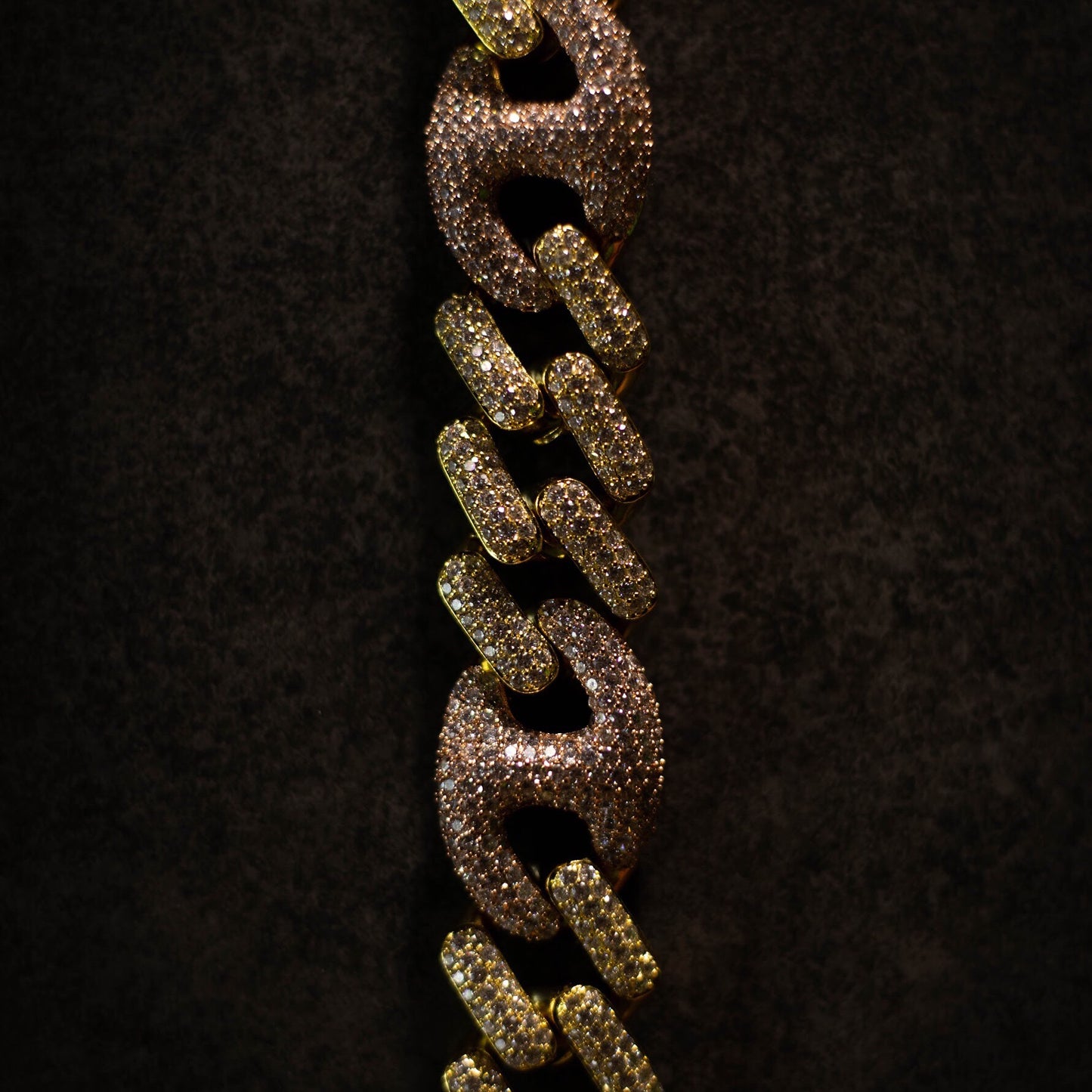 THE CUBAN X CHAIN // YELLOW X ROSE GOLD 18MM