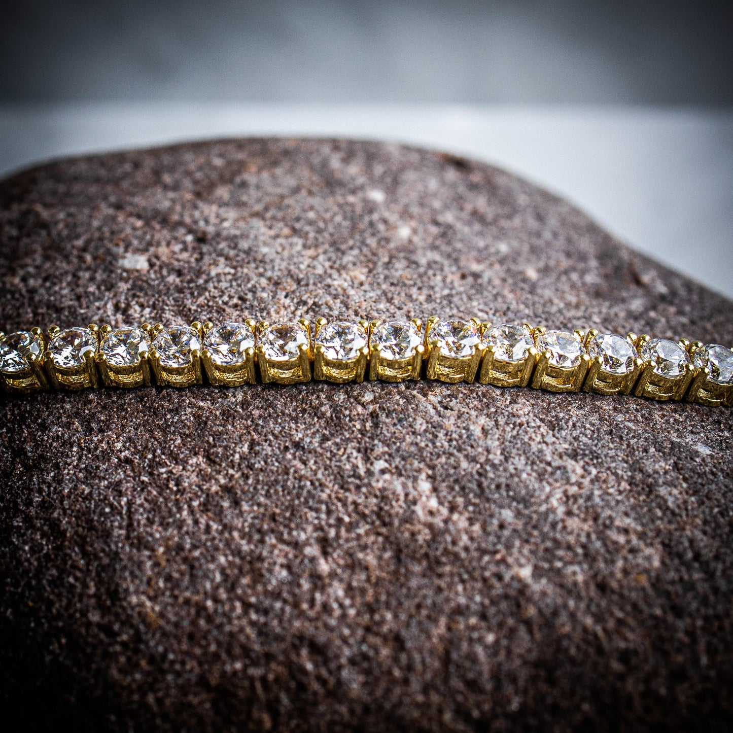 4MM ROUND CUT TENNIS CHAIN IN YELLOW GOLD