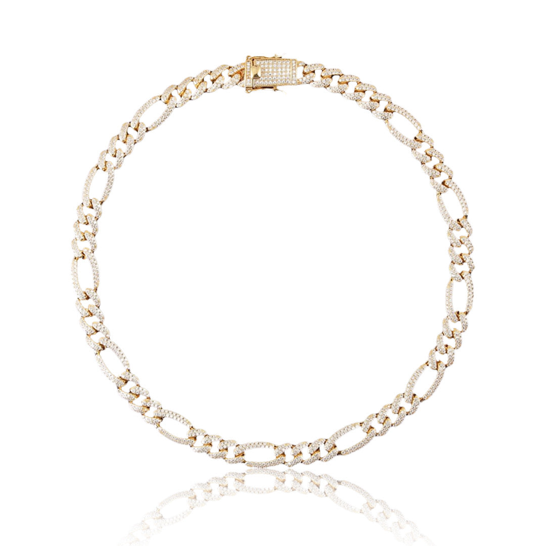 10MM ICED FIGARO CHAIN