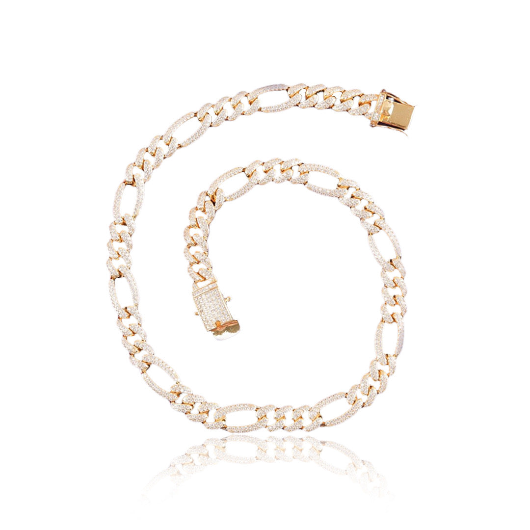 10MM ICED FIGARO CHAIN