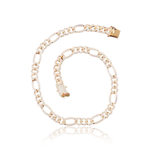 10MM ICED FIGARO CHAIN