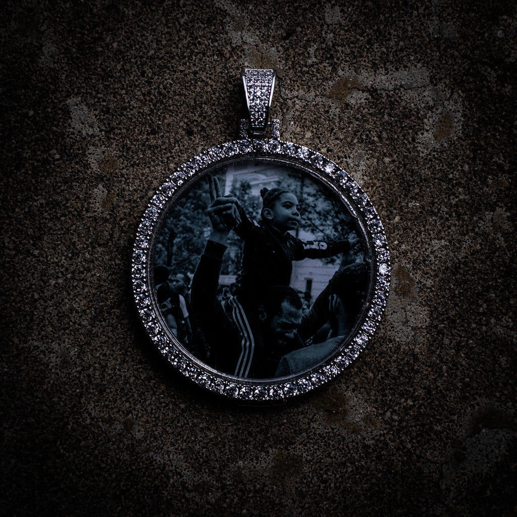 CUSTOM LARGE PHOTO PENDANT + CHAIN
