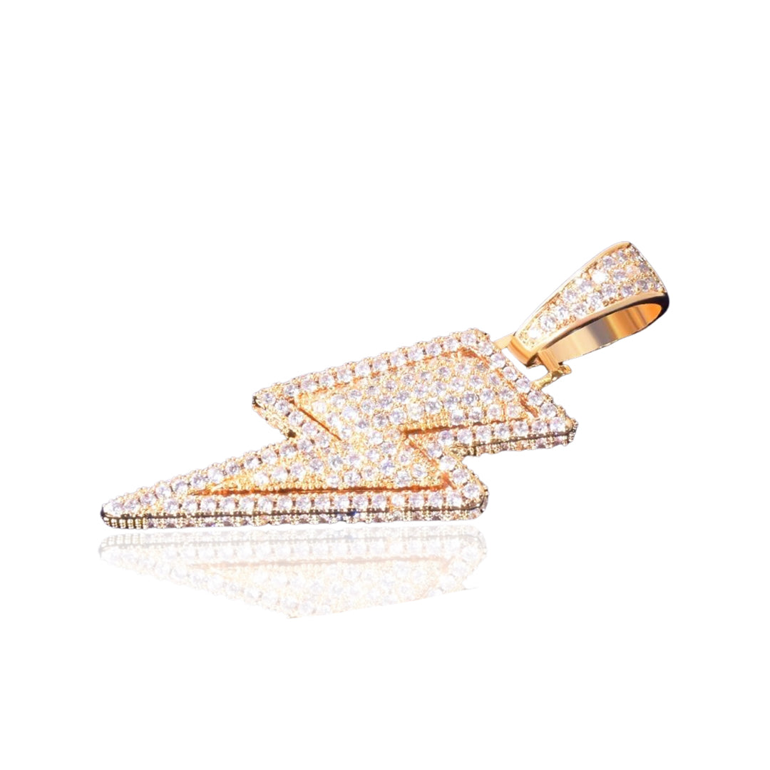 ICED OUT LIGHTNING BOLT PENDANT