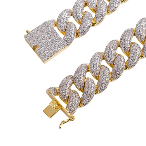 THE BIG DOG CUBAN // YELLOW GOLD 25MM