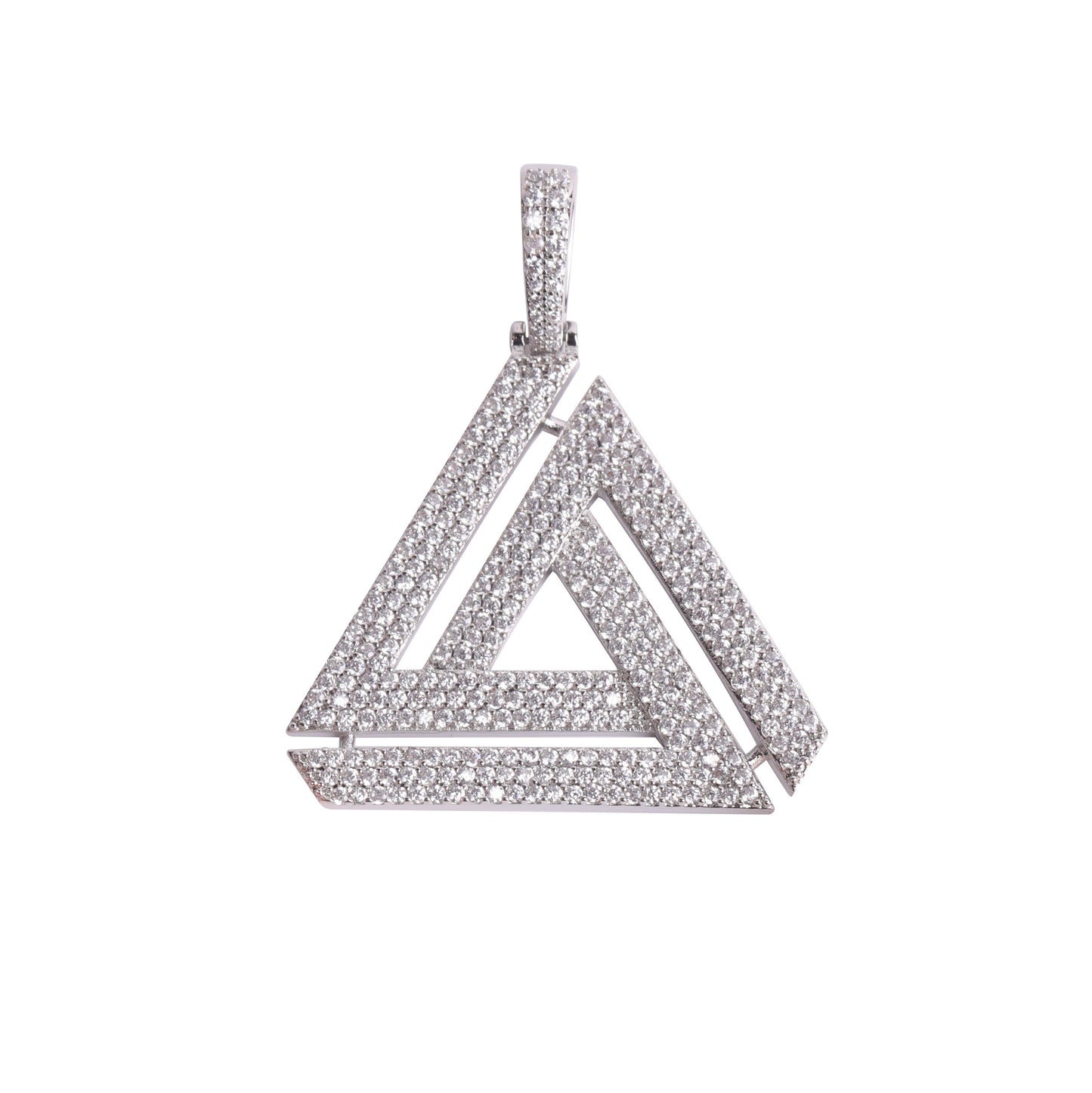 ICED PENROSE TRIANGLE PENDANT + CHAIN