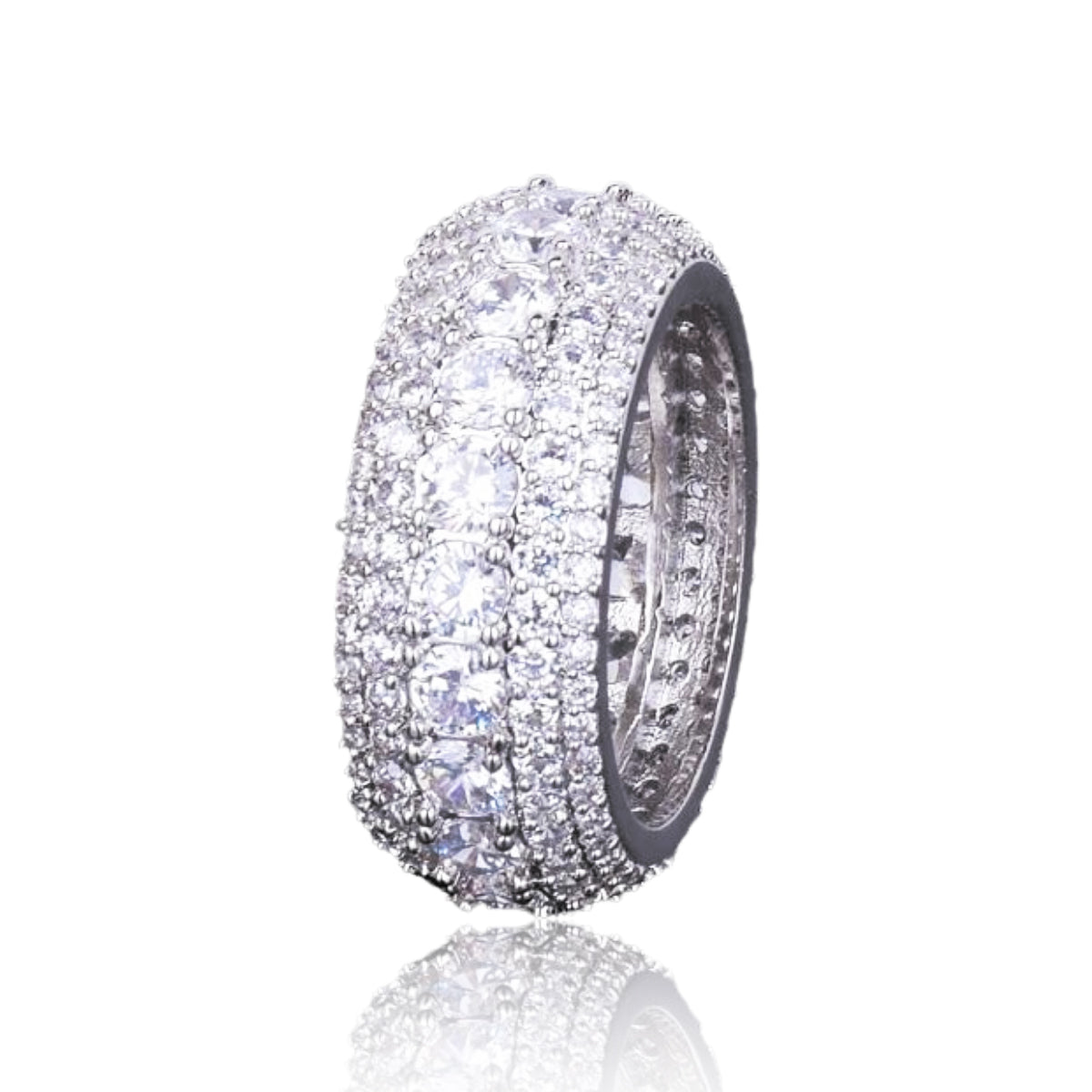 ICED ROUND CUT RING