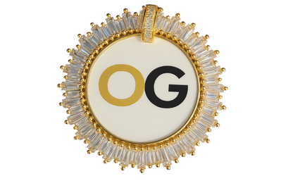 Custom Iced Out Starburst Photo Pendant