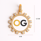 Custom Iced Out Baguette Style Round Photo Pendant