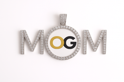 Custom Iced Out MOM Photo Pendant