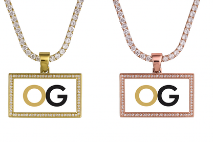 Custom Iced Out Rectangle Photo Pendant