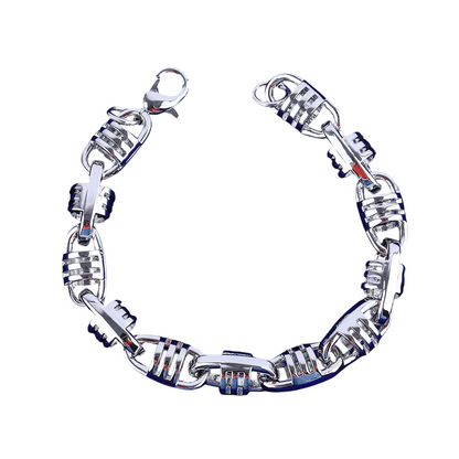 Coffee Bean Textured Cuban Link Bracelet