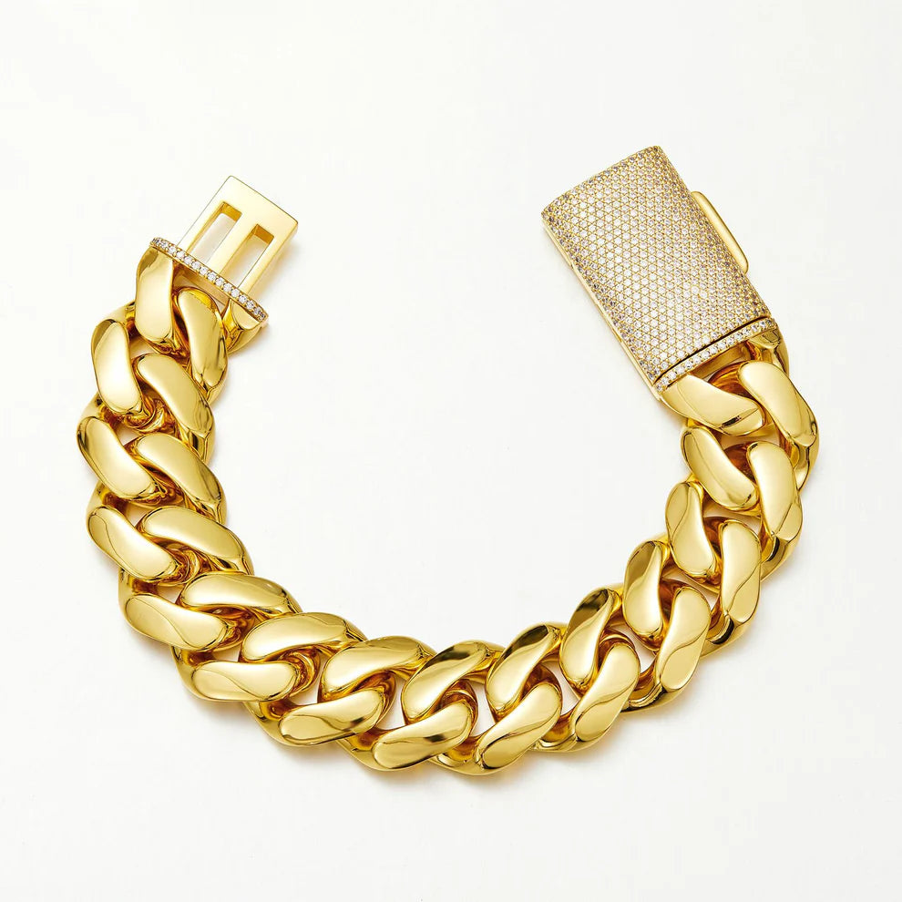 Miami Stacked Cuban Link Bracelet