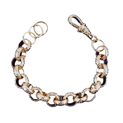Metallic Mastery Textured Cuban Link Bracelet