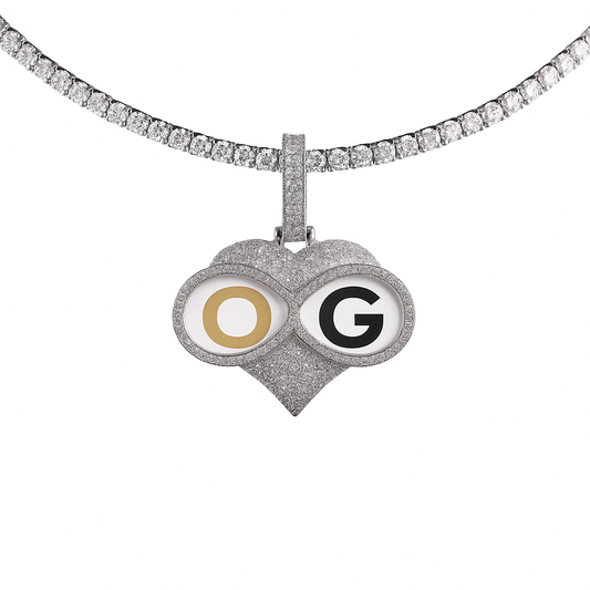 Custom Iced Out Eye Glass Photo Pendant