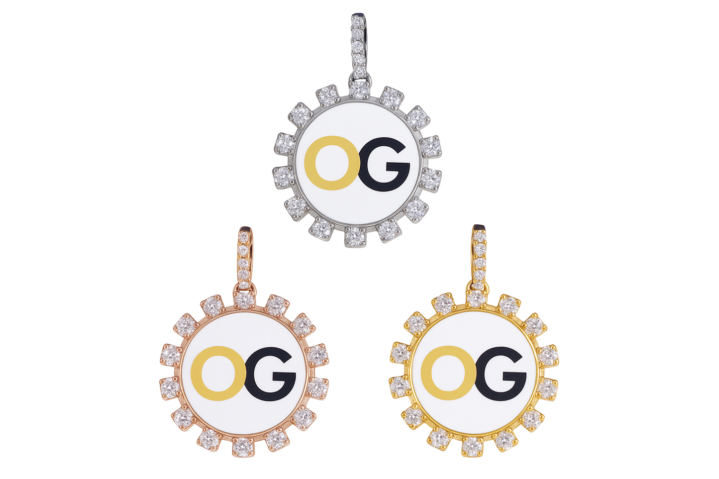Custom Iced Out Baguette Style Round Photo Pendant