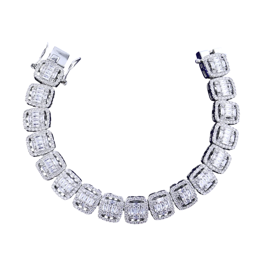 Iced Out Baguette CZ Tennis Bracelet