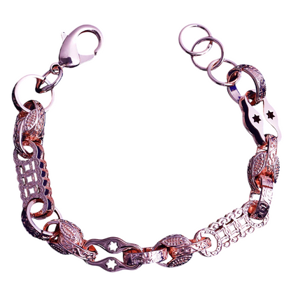 Iced Out Star Bar Tulip Link Bracelet