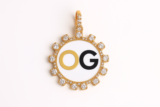 Custom Iced Out Baguette Style Round Photo Pendant