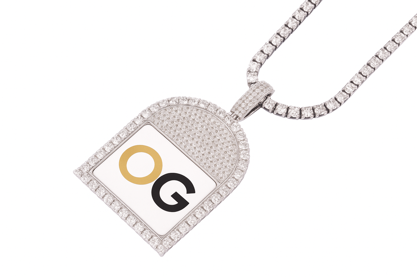 Custom Iced Out Round Drip Photo Pendant