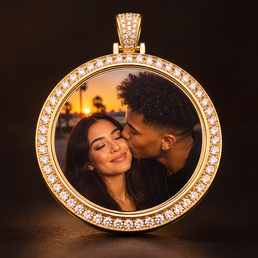 SMALL CUSTOM PHOTO MEDALLION + CHAIN
