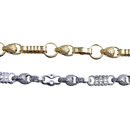 Iced Out Star Bar Tulip Link Bracelet