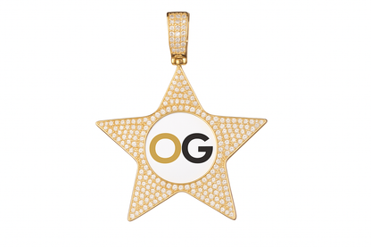 Custom Iced Out Star Photo Pendant