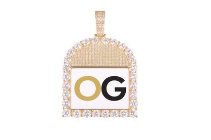 Custom Iced Out Round Drip Photo Pendant