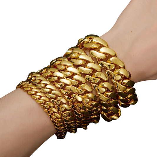 Miami Stacked Cuban Link Bracelet