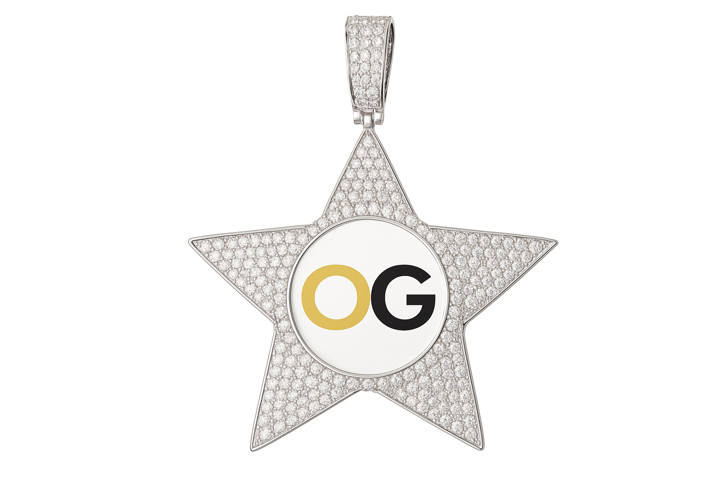 Custom Iced Out Star Photo Pendant