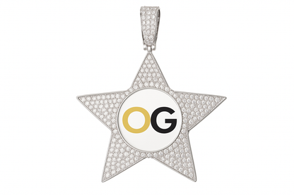 Custom Iced Out Star Photo Pendant