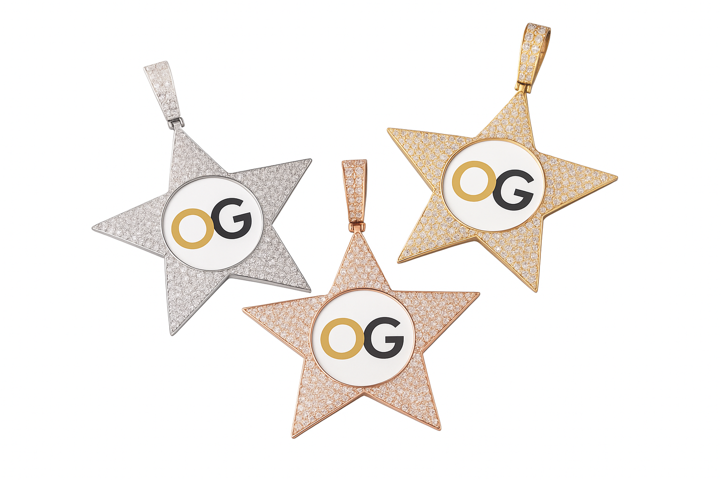 Custom Iced Out Star Photo Pendant