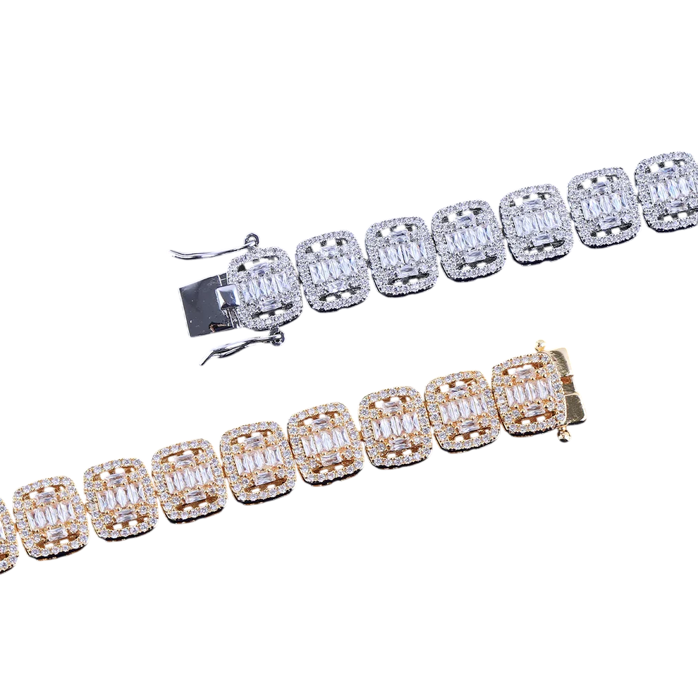 Iced Out Baguette CZ Tennis Bracelet