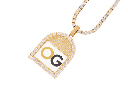 Custom Iced Out Round Drip Photo Pendant