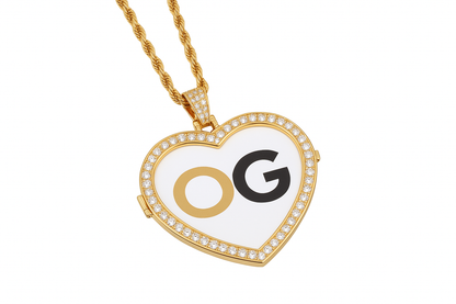 Custom Iced Out Heart Photo Pendant