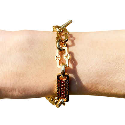 Vintage Star Bar Toggle Clasp Bracelet