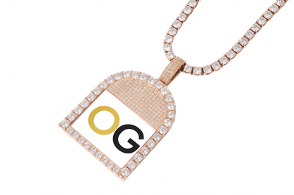 Custom Iced Out Round Drip Photo Pendant