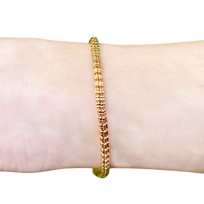 Delicate Round Snake Link Bracelet