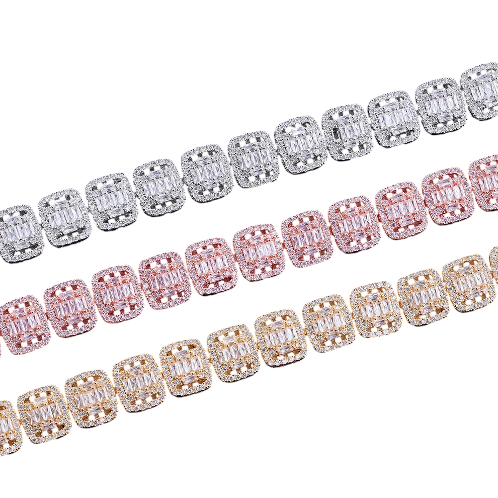 Iced Out Baguette CZ Tennis Bracelet