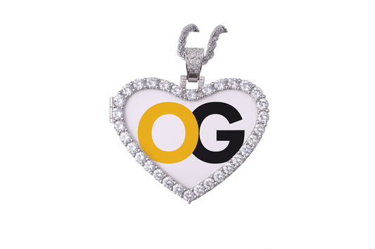 Custom Iced Out Luxury Heart Medallion Photo Pendant