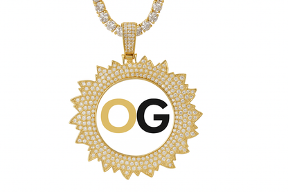 Custom Iced Out Eternal Rays Photo Pendant