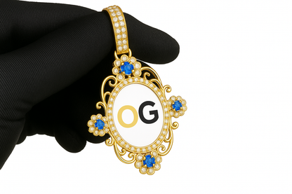 Custom Iced Out Makeup Mirror Photo Pendant